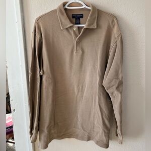Daniel Cremieux Beige Long Sleeve Polo Shirt